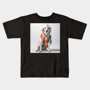 Doggy doing Graffitti Kids T-Shirt